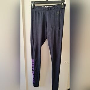 Nike “Just Do It” Leggings – XS – Black w/ Purple Logo